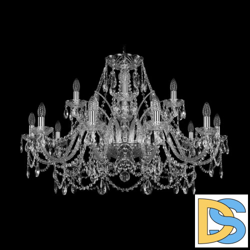 Подвесная люстра Bohemia Ivele Crystal 1411/10+5/360 Ni