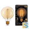 Лампа светодиодная филаментная Gauss E27 8W 2400K золотая 105802008