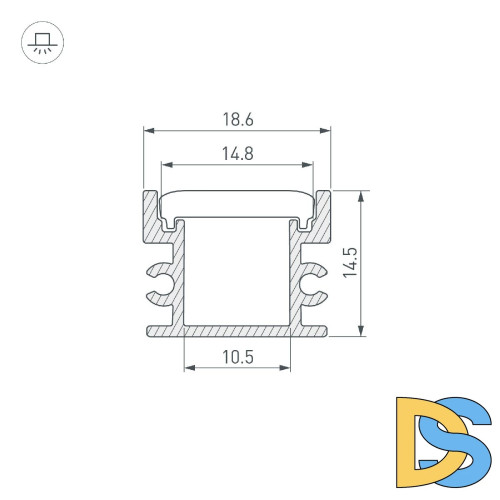 Профиль Arlight FLOOR18-H15-3000 ANOD BLACK 045672