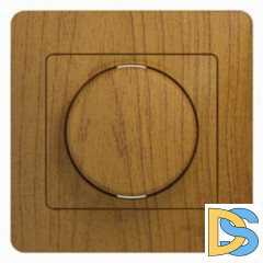 Диммер поворотный, 300Вт для ламп накаливания, Дерево Дуб, серия Glossa, Schneider Electric
