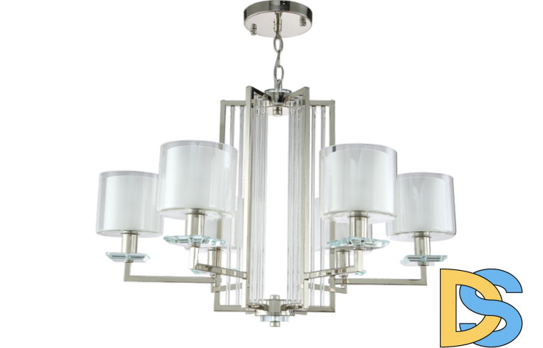Подвесная люстра Crystal Lux Nicolas NICOLAS SP-PL6 NICKEL/WHITE