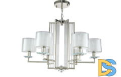 Подвесная люстра Crystal Lux Nicolas NICOLAS SP-PL6 NICKEL/WHITE