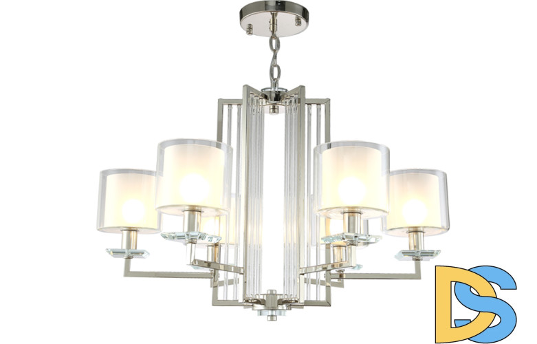Подвесная люстра Crystal Lux Nicolas NICOLAS SP-PL6 NICKEL/WHITE