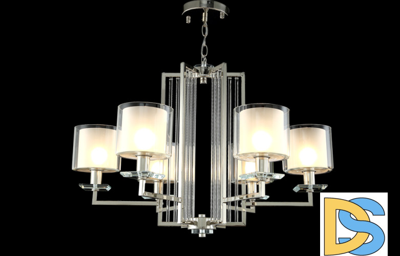 Подвесная люстра Crystal Lux Nicolas NICOLAS SP-PL6 NICKEL/WHITE