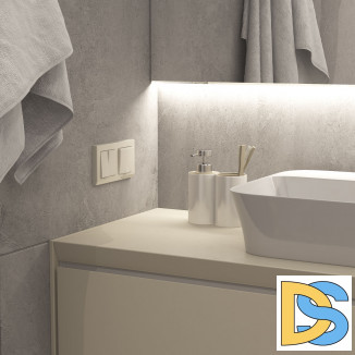 Рамка на 2 поста (слоновая кость) W0021803