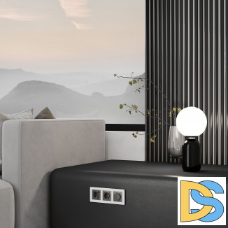 Накладка для розетки USB (графит акрил) W1179544