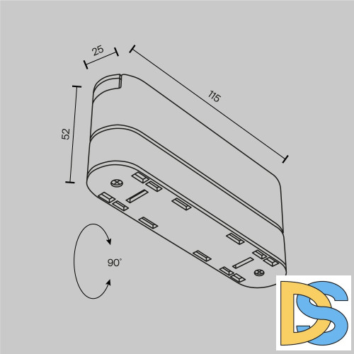 Адаптер к трековому светильнику Maytoni Magnetic track system Radity TRA084FC-11SW