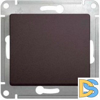 Выключатель 1-клавишный, Графит, серия Glossa, Schneider Electric