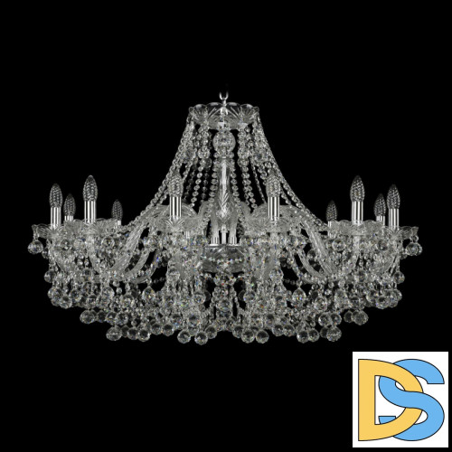 Подвесная люстра Bohemia Ivele Crystal 1409/12/360 Ni