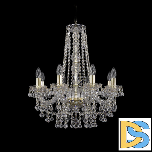 Подвесная люстра Bohemia Ivele Crystal 1409/8/195/h-63 G