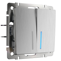 Выключатель двухклавишный с подсветкой