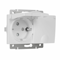 Розетка с заземлением и шторками