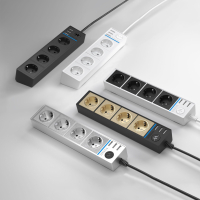 Розеточный блок 4-х местный + 3 USB