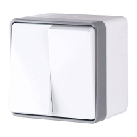 Выключатель двухклавишный влагозащищенный